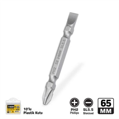 SGS3978 Çift Yönlü Bits Uç PH2/SL5.5X65 MM Sand-Pro Series
