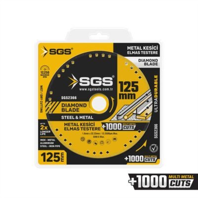 SGS2366 Vakumlu Elmas Çok Amaçlı Multi-Metal Kesici 125 MM