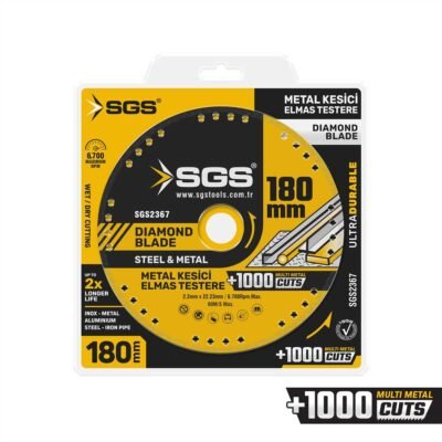 SGS2367 Vakumlu Elmas Çok Amaçlı Multi-Metal Kesici 180 MM