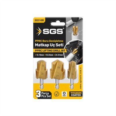 SGS1486 PPRC Boru Genişletme Matkap Ucu Seti 15-19/18-24/24-31 MM
