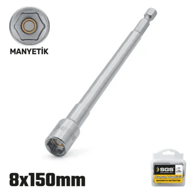 SGS2497 Manyetik Somun Adaptörü 8 MM x 150 MM
