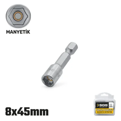 SGS2476 Manyetik Somun Adaptörü 8 MM x 45 MM