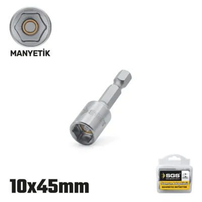 SGS2477 Manyetik Somun Adaptörü 10 MM x 45 MM