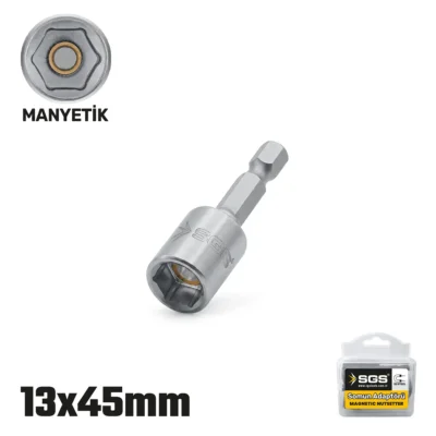 SGS2480 Manyetik Somun Adaptörü 13 MM x 45 MM
