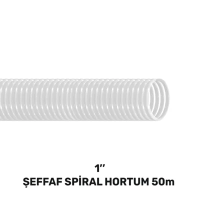 SGS4334 1'' Şeffaf Lavabo&sifon Spiral Hortum 50 MT (130 Gr/mt)