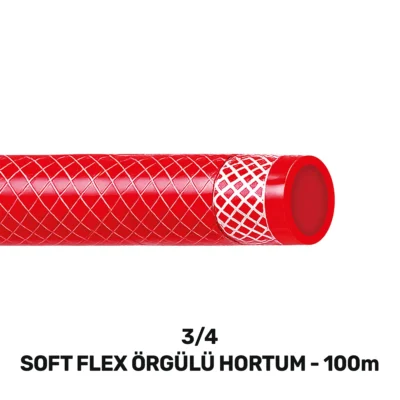 SGS4343 3/4 Softflex Örgülü Hortum 100 MT (210 Gr/mt)