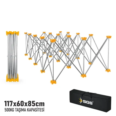 SGS921 Katlanır Çalışma Tezgahı Alüminyum 117x60x85 CM