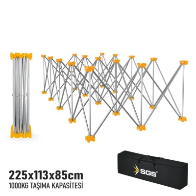 SGS922 Katlanır Çalışma Tezgahı Alüminyum 225x113x85 CM