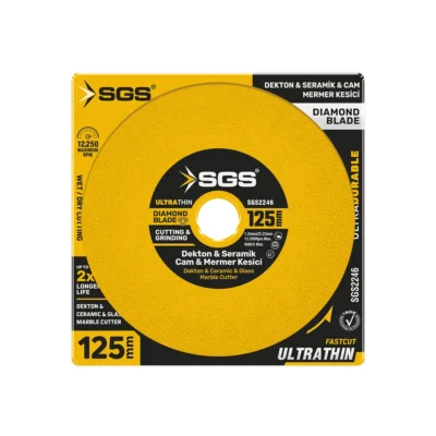 SGS2246 Cam-Dekton-Seramik-Mermer Hassas Elmas Kesici 125 MM