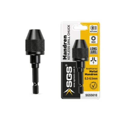 SGS5610 Otomatik 1/4'' Hex Mini Metal Mandren 0.3-6.5 MM
