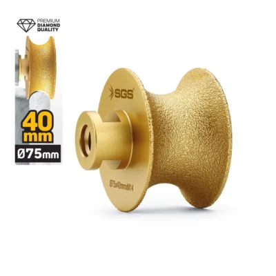 SGS2792 M14-75x40 MM Vakum Elmas Taşlama Diski Tam Profil