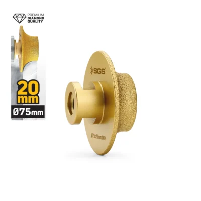 SGS2794 M14-75x20 MM Vakum Elmas Taşlama Diski Balık Sırtı