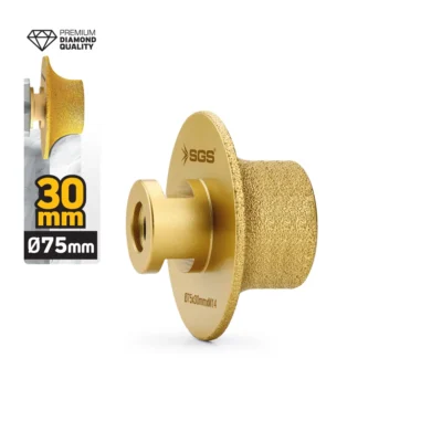SGS2795 M14-75x30 MM Vakum Elmas Taşlama Diski Balık Sırtı