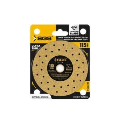 SGS2240 Profesyonel Dekton Porselen Hassas Elmas Kesici Gold 115 MM