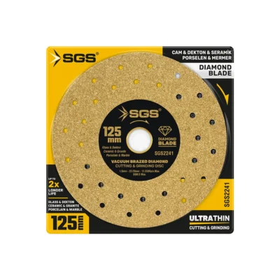 SGS2241 Profesyonel Dekton Porselen Hassas Elmas Kesici Gold 125 MM