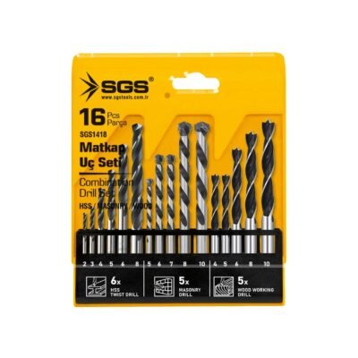 SGS1418 16 Parça Ahşap/metal/beton Matkap Ucu Seti