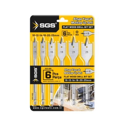 SGS1480 6 Parça Ahşap Yaprak Matkap Ucu Seti