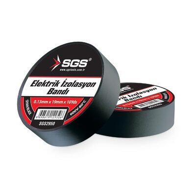 SGS2950 Elektrik İzolasyon Bandı Siyah 19 MM x 10YRD