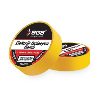 SGS2952 Elektrik İzolasyon Bandı Sarı 19 MM x 10YRD