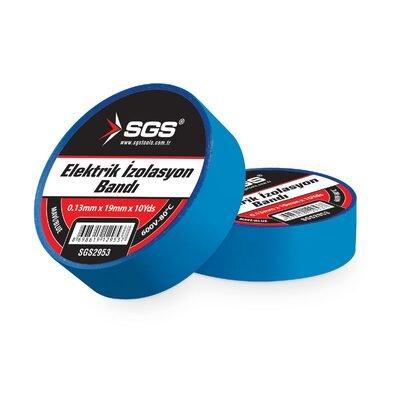SGS2953 Elektrik İzolasyon Bandı Mavi 19 MM x 10YRD