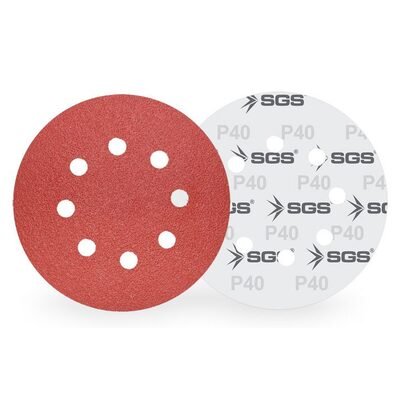 SGS425 Cırtlı Zımpara AO 150 MM 40 KUM 6 Delikli